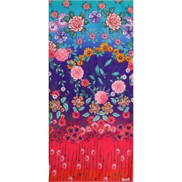Johnny Was Sandra Floral Reversible Beach Towel Blanket with Bag 65x70, Colorful - Picture 3 of 4